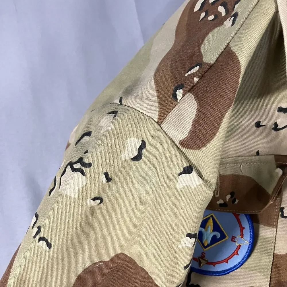 Vintage Propper BDU Jacket Youth 14 Desert‎ Camo Field Shirt 4 Pocket BSA 00s